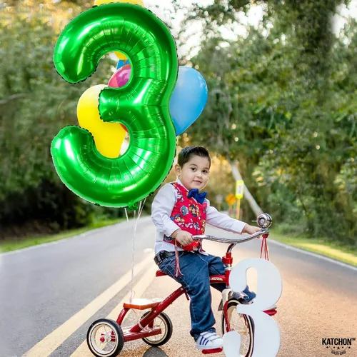 Miniatura 475 de KatchOn, Globo grande azul número 2 de 40 pulgadas Decoraciones de cumpleaños de Baby Shark para niño de 2 años Globo azul número 2 Globo