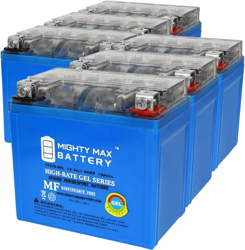 YTZ7SGEL - Batería de repuesto de gel de 12 V 6 Ah compatible con Bikemaster BTZ7S - 6 unidades