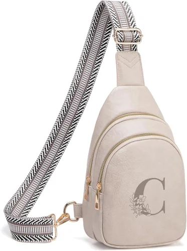 Miniatura 13 de Viverte Bolsas Cruzadas para Mujeres Bolso de Hombro Inicial Riñoneras Personalizadas Regalos para Mamá Mujer Esposa