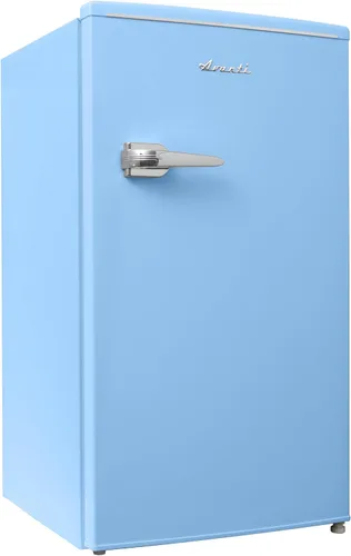 Miniatura 10 de Avanti Minirefrigerador con congelador de diseño retro, refrigerador compacto con puertas dobles para oficina en casa o dormitorio, cuenta con Azul