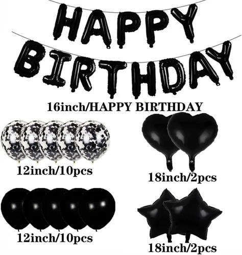 Miniatura 3 de Decoraciones de cumpleaños número 31, suministros de fiesta, globos negros del número 31, globos de aluminio de Mylar 31, decoración de globos