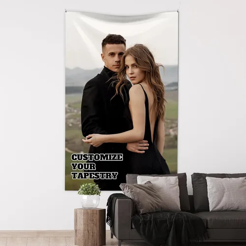 Miniatura 14 de XIAYUEHUA Bandera de fondo personalizada para subir imagen de tapiz personalizado para dormitorio, pancartas y letreros personalizados para colgar