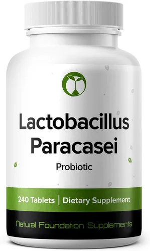 Miniatura 24 de Natural Foundation Supplements Lactobacillus Casei Suplemento probiótico 240 tabletas 3 mil millones de CFU de probióticos para hombres y mujeres