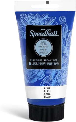 Miniatura 46 de Speedball Tinta de impresión en bloque soluble en agua 3815 – Color intenso con acabado satinado AP no tóxico 8 onzas líquidas, peltre