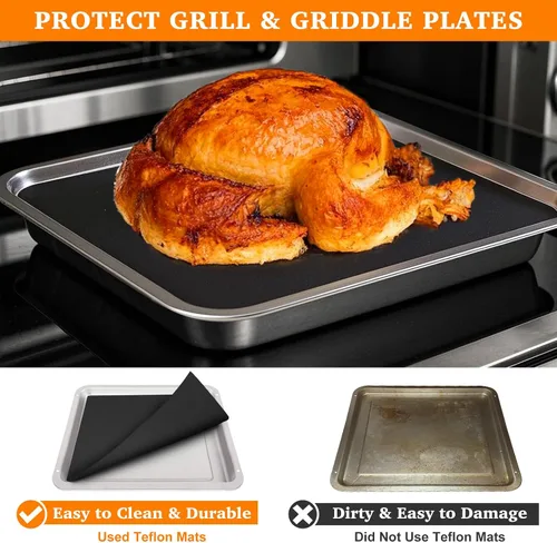 Miniatura 3 de 5 piezas de esteras de teflón para forro de horno para la freidora de aire de puerta francesa de 26 QT Emeril Lagasse 360, forros de freidora