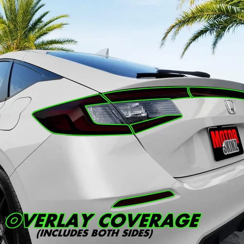 Miniatura 2 de SlickMod Protector de vinilo para luces traseras, precortado, tinte ahumado, para Honda Civic Hatchback 2022-2023