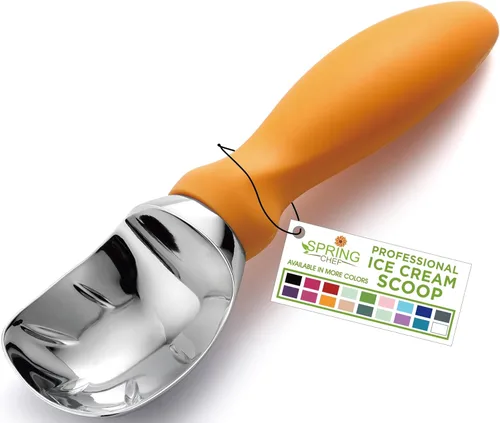 Miniatura 39 de Spring Chef - Cuchara para helado resistente con mango cómodo - Cuchara profesional para helado para gelato, sorbete, masa de galletas, melón, yogur