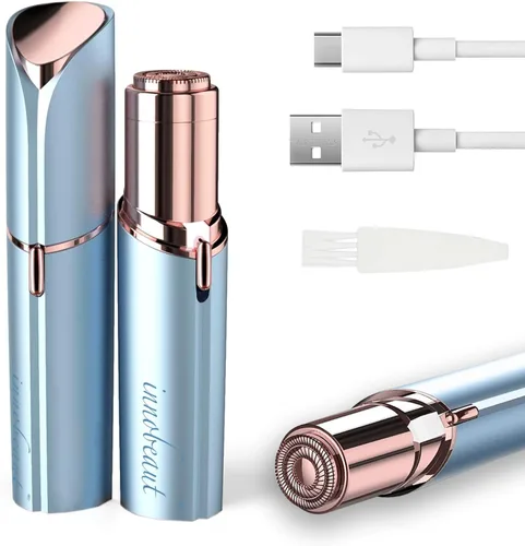 Miniatura 8 de innobeaut Depilación facial para mujeres, removedor de vello facial eléctrico sin dolor para cara, labios, barbilla con USB recargable, azul con 3