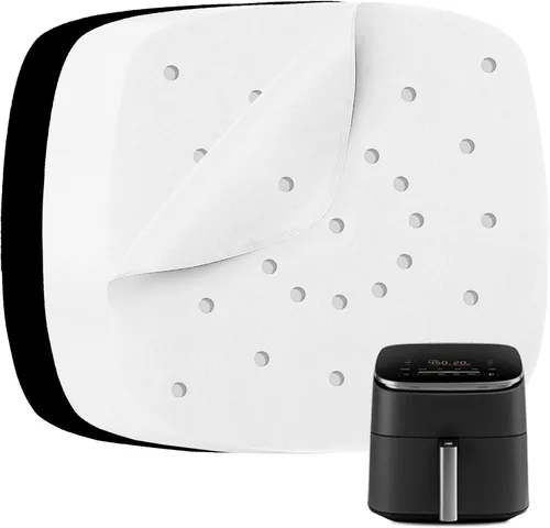 Miniatura 7 de Hojas de papel pergamino para freidora de aire Ninja Pro XL 6 en 1 de 6.5 cuartos de galón, forros cuadrados extra grandes para freidora de aire