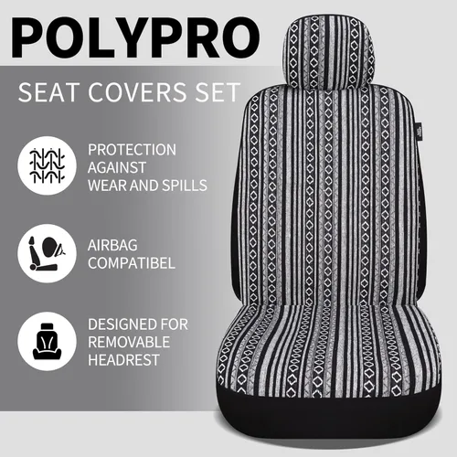Miniatura 4 de HAIYAOTIMES Fundas para Asientos de Automóvil Baja Saddle Blanket Juego Completo con Almohadillas para Cinturón de Seguridad, Fundas de Asiento