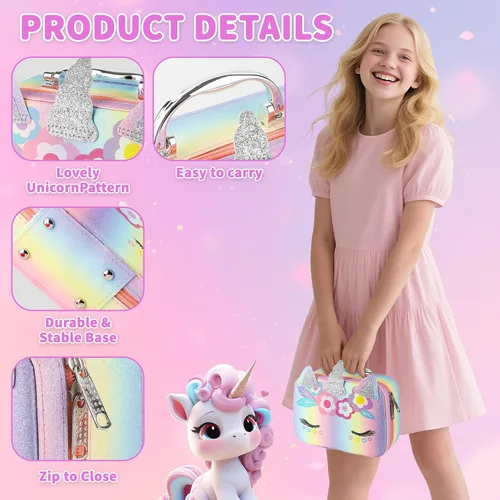 Miniatura 5 de Juego de esmaltes de uñas para niñas, kit de salón de esmalte de uñas de secado rápido, esmalte de uñas despegable, juguetes de regalo ideal