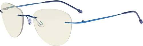 Miniatura 14 de Eyekepper Anteojos progresivos sin montura para lectores multifocal, filtro de luz azul, lentes de lectura piloto para mujer