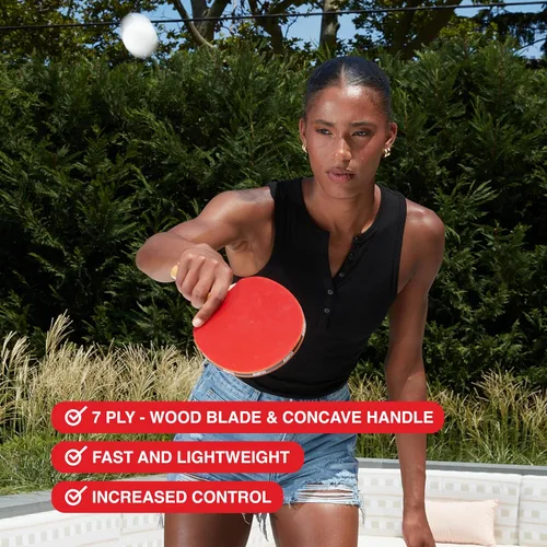 Miniatura 2 de ESPN Ping Pong Set, Table Tennis Ideal for Family Games and Game Night 2 paletas + pelotas