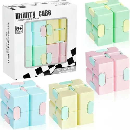 Skylety Cubo de juguete para aliviar la ansiedad, de mano, mágico y sensorial, para adultos, para aliviar el estrés, regalos de fiesta de Navidad (4