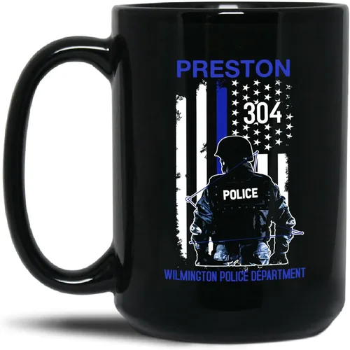 Miniatura 10 de Taza de café con texto en inglés "Best Hero Dad Out There", taza de té de felicitación personalizada para policía, regalo de policía de un compañero