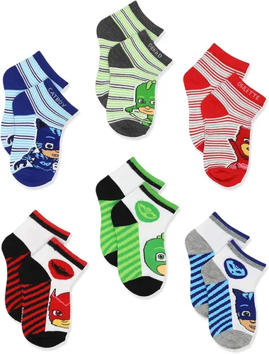 Miniatura 7 de PJ Masks Juego de 6 calcetines estilo cuarto para niños y niñas zapato 10-4 calcetín 6-8 blancomultitrimestre BlancoMulti Quarter M