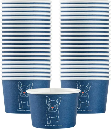 Miniatura 13 de Coppetta - Vasos de postre de 5 onzas, 50 tazas desechables para helado, tapas se venden por separado, cuencos de yogur congelado resistentes