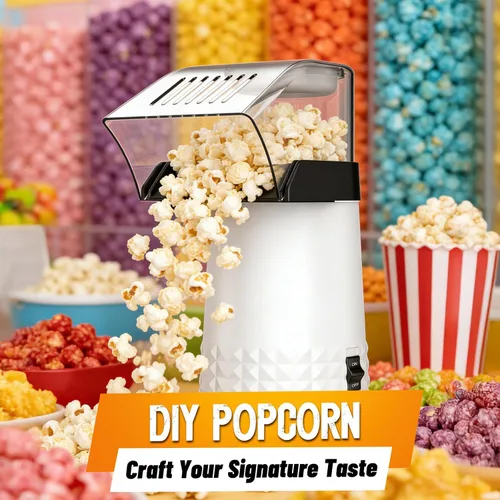 Miniatura 6 de 1200W Hot Air Popcorn Popper ETL Certified – Oil-Free Healthy Popcorn Maker Machine with 4.5 Quart Large Capacity, 2-Minute Fast Electric Popcorn