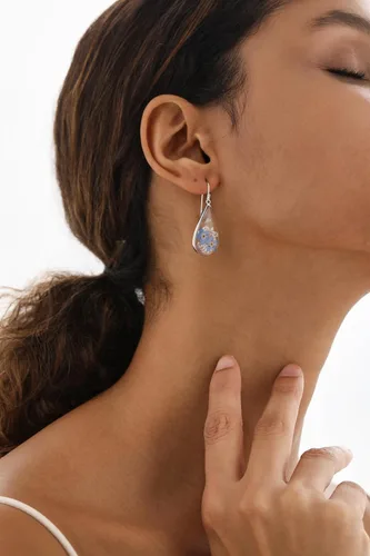 Miniatura 89 de Forget-Me-Not and Queen Anne's Lace Pressed Wildflower Earrings Pressed Flower Earrings Handmade Drop and Dangle Earrings Gift for Woman