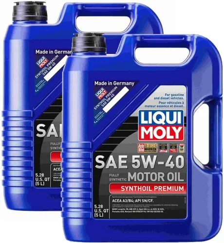 2 Pack – Liqui Moly 2041 Premium 5 W-40 Aceite de motor sintético – jarra 5 litros