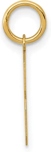 Miniatura 2 de Colgante pequeño de oro amarillo de 14 k con número 3 pulido, 0.709in x 0.276in