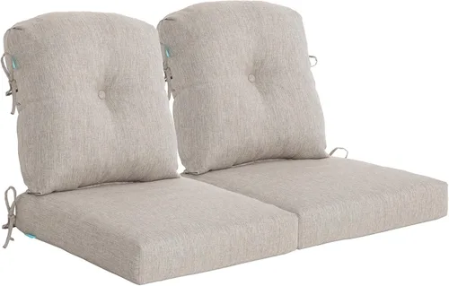 Miniatura 30 de QILLOWAY Juego de cojines para sillas de exterior con cuerdas, cojines de repuesto para muebles de patio (beige)
