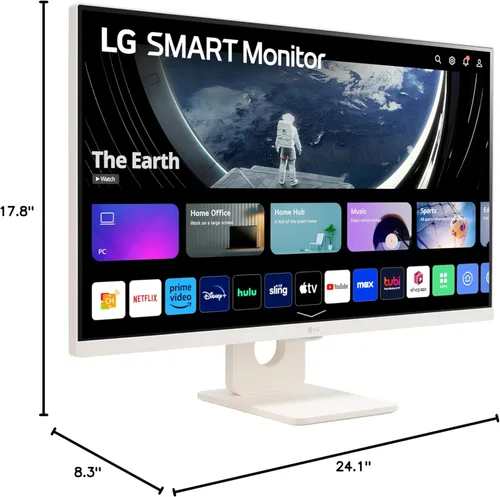 Miniatura 6 de LG 27SR50F-W Monitor inteligente de 27 pulgadas FHD (1920 x 1080), pantalla IPS, webOS 23, HDR 10, x2 altavoces incorporados, AirPlay 2, pantalla