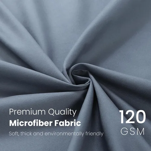 Miniatura 2 de Cortina de ducha gris, cortinas de ducha de tela de microfibra gris degradado para baño, cortinas de baño modernas impermeables, 72 pulgadas
