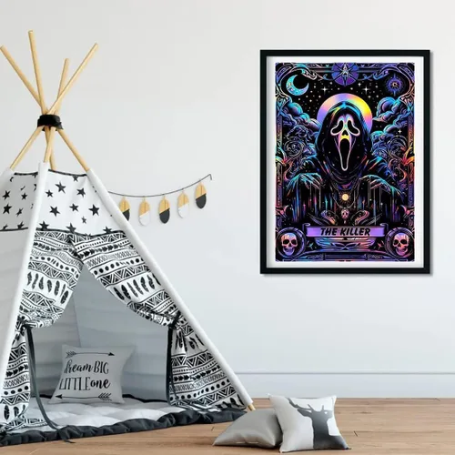 Miniatura 3 de SOTYIOO Kits de pintura por números de Halloween para adultos, pintura por números para adultos principiantes, dibujo y pintura con pinceles