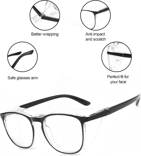 Miniatura 4 de Elegantes gafas de seguridad para mujeres y niñas, gafas anti-vaho, gafas protectoras, gafas transparentes
