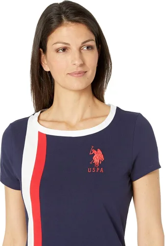 Miniatura 4 de U.S. Polo Assn. Vestido de camiseta con diseño de banderines