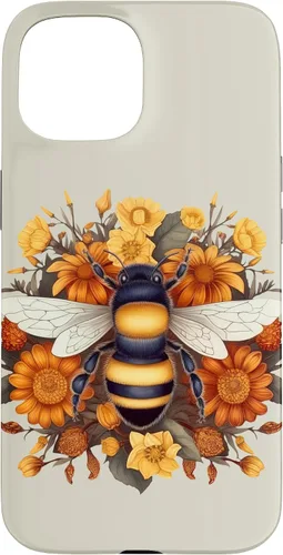 Miniatura 6 de iPhone 16 Boho Flower Bee Honey Beekeeper Daisy Sunflower Bee Case