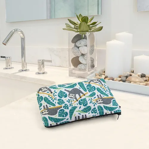 Miniatura 5 de MAGEFY Bolsa de maquillaje pequeña impermeable, bolsa de cosméticos portátil de viaje con cremallera, bolsa de maquillaje ligera