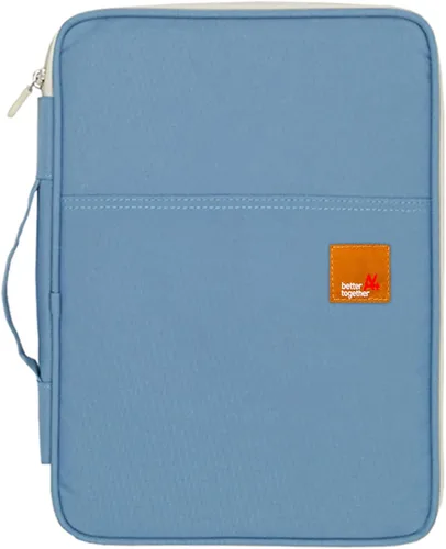 Miniatura 9 de Documento A4 Bolsa Estuche Impermeable Organizador Portafolio Oficina Viaje Cremallera Multi-Función Bolsa 01-azul oscuro