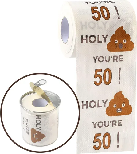 Rollo de papel higiénico de 50 cumpleaños divertido de 3 capas, regalos de cumpleaños para hombres y mujeres, novedad para decoraciones de fiesta de