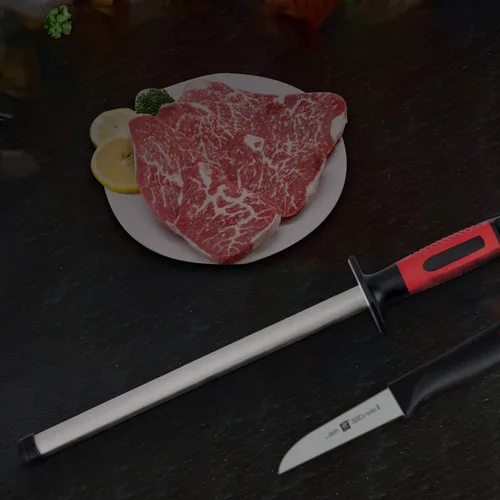 Miniatura 7 de DMD Afilador de varillas de cerámica de diamante de 12 pulgadas para cocina, hogar y jefe, afilador de cerámica. Buen accesorio de cocina
