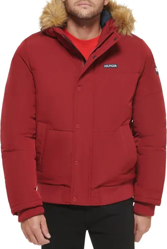 Miniatura 21 de Tommy Hilfiger Chaqueta Bomber de Esnórquel Acolchada de Tela Ártica para Hombre (Estándar y Tallas Grandes)
