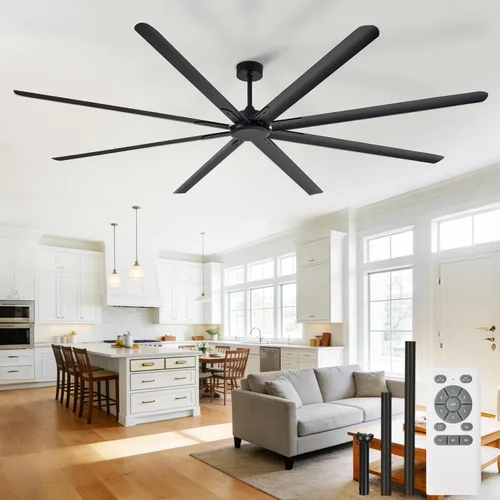 Miniatura 17 de Ventilador de Techo Grande con Luz: Ventilador Exterior de 100 Pulgadas - Ventilador de Techo Industrial con Control Remoto para Taller, Garaje