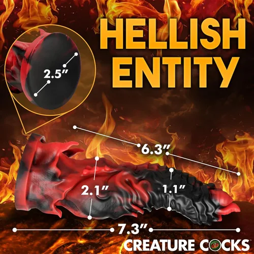 Miniatura 4 de CREATURE COCKS Mephisto - Consolador de silicona para hombres, mujeres y parejas. Consolador de fantasía, silicona de alta calidad. Base de ventosa