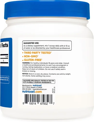 Miniatura 4 de Nutricost L-citrulina pura (base) en polvo (21.16 oz)