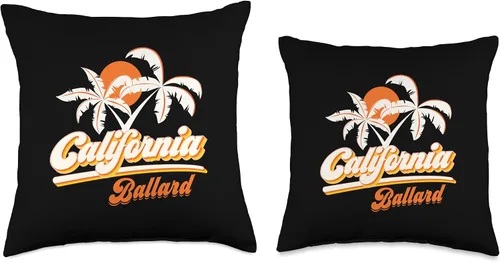 Miniatura 3 de Ballard California 70s Retro Sun Palm Trees Souvenir Throw Pillow
