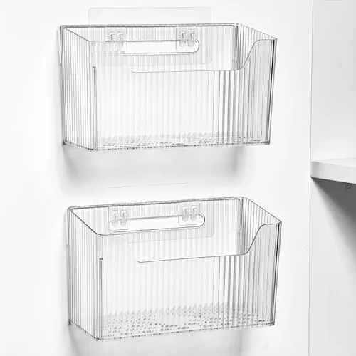Miniatura 8 de 2 unidades de organizador para puerta de gabinete, organizadores de tapa autoadhesivos para cajas de almacenamiento dentro del gabinete, organizador