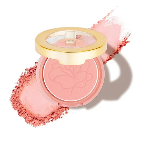 Miniatura 20 de Oulac Polvo de maquillaje de rubor marrón ciruela, mezcla de rubor en crema de color rico, piel bronceada mate natural, vegano y libre de crueldad