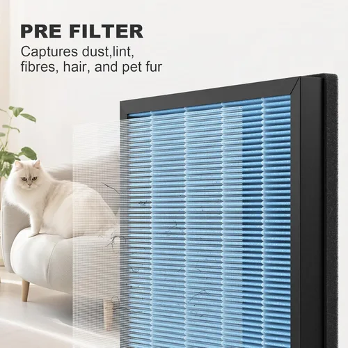 Miniatura 4 de AP2000WF - Filtro de repuesto compatible con KNKA AP2000WF Air Puri-Fier, 3 etapas de filtración con filtro de carbono, versión de eliminación
