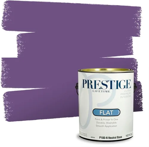 Miniatura 15 de PRESTIGE Pinturas de pintura interior e imprimación en uno, 1 galón, plano, combinación comparable de Sherwin Williams* Kimono Violet*
