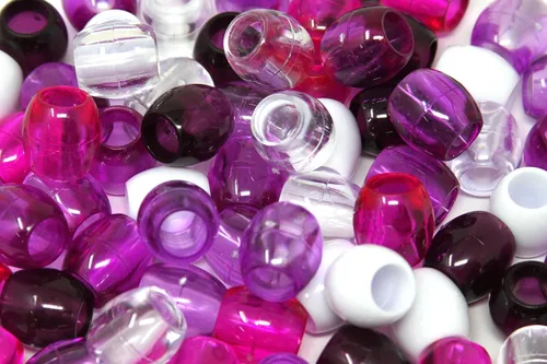 Miniatura 12 de Alrededor de 60 cuentas grandes de poni de alta calidad, pulseras de cuentas frescas, trenzas de pelo, manualidades para niños, plástico, mezcla