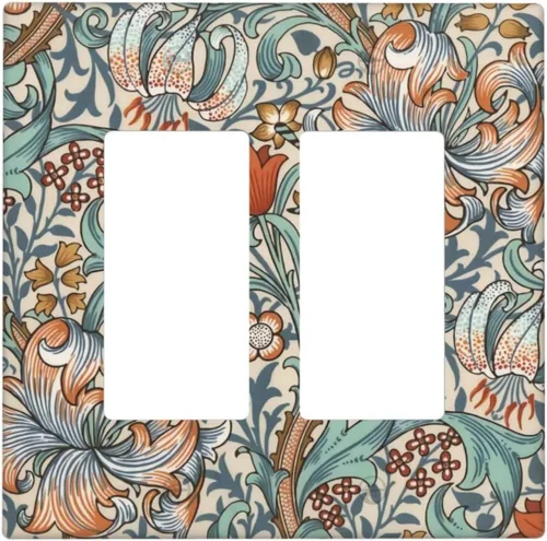 Miniatura 55 de Cubiertas Decorativas para Placas de Interruptor Bosque Primavera Hada Encantada País de las Maravillas Suelo Verde 2 Gang Cubierta de Interruptor