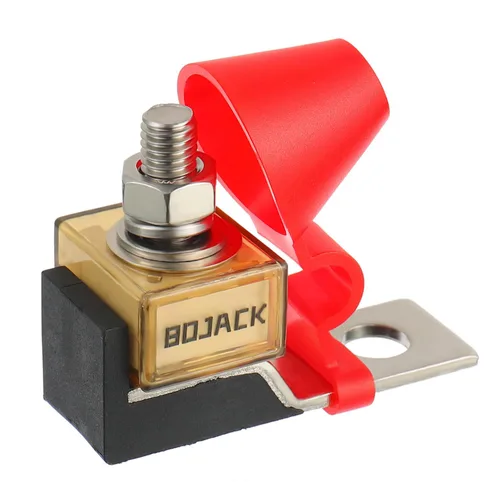 BOJACK Bloque de Fusibles Terminal MRBF 250 AMP Calificado para Uso Marino Fusible de Batería 58V DC Máx. Resistente al Agua IP66 Portafusible 250A