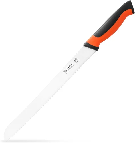 Miniatura 8 de Cuchillo de pan dentado de 10 pulgadas, cuchillo de hoja de acero inoxidable de alto carbono premium para pan con mango ergonómico, certificado NSF