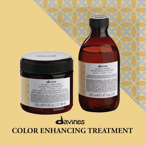 Miniatura 3 de Davines Champú alquimico, limpieza segura para cabello teñido, 6 tonos vibrantes para iluminar e intensificar Dorado